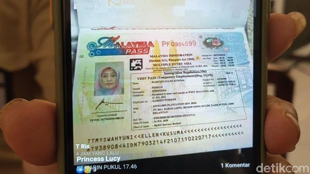 Kasi Disnakertrans Sragen menunjukkan postingan TKW yang viral disebut meninggal dua bulan di Malaysia. Dalam postingan itu, TKW bernama Ellen Kusuma Wahyuni beralamat di Sragen.