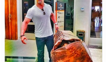 The Rock pun digambarkan pindah memakai Telegram. Foto: istimewa
