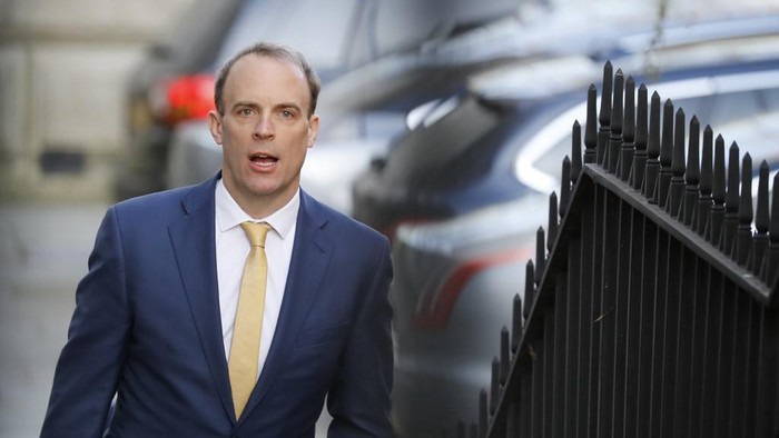Menteri Luar Negeri (Menlu) Inggris Dominic Raab (AFP/TOLGA AKMEN)