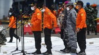 Total sudah terkumpul 19 kantong jenazah berisi potongan tubuh korban jatuhnya pesawat Sriwijaya Air SJ182.
