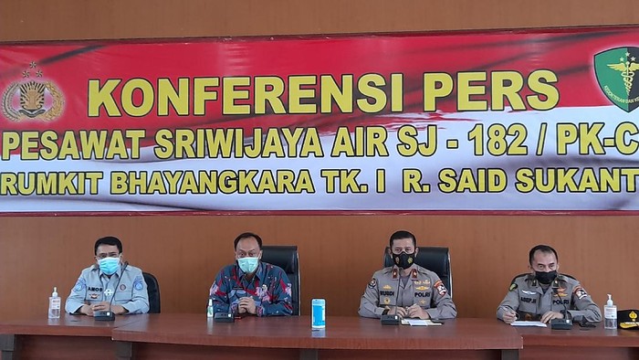 Jumpa pers terkait Sriwijaya Air SJ182 (Foto: Tiara Aliya/detikcom)