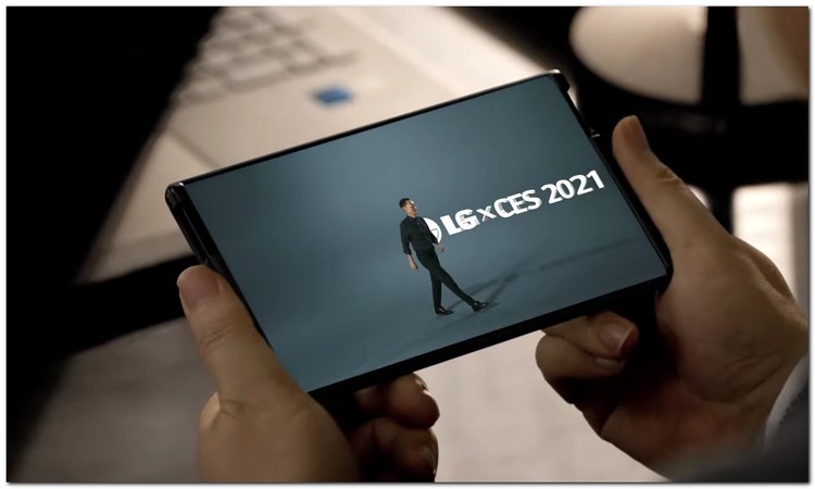 HP layar gulung LG Rollable