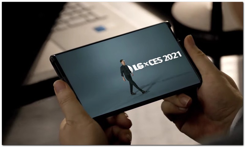 HP layar gulung LG Rollable