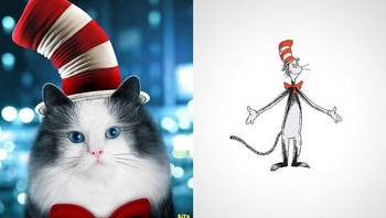 Dr. Seuss dari karakter animasi The Cat in the Hat. Foto: Brightside/Dito Von Tease