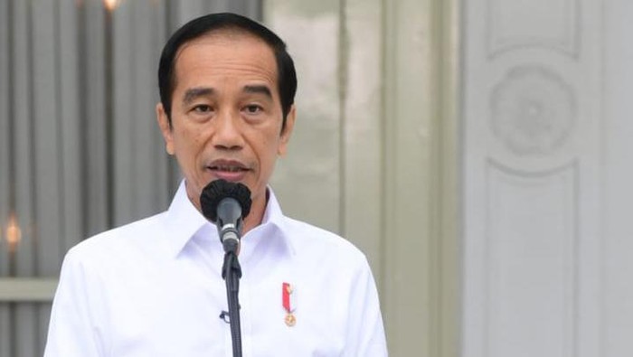 Presiden Jokowi setelah disuntik vaksin Corona
