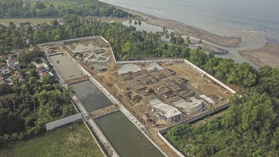 Proyek Meninting Bike Park Lombok dari Udara