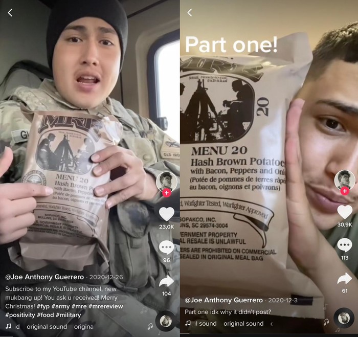 Tentara Ini Jadi Seleb TikTok Karena Hobi Review Makanan Ransum