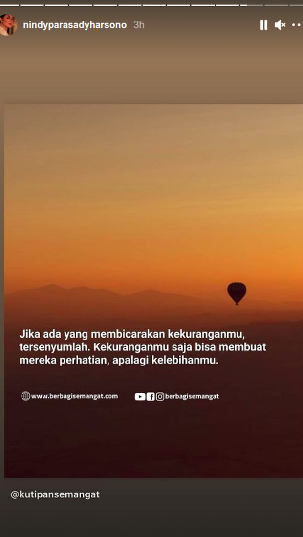 Ungkapan hati Nindy Ayunda