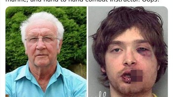 Mau berbuat jahat kepada manula, tapi salah pilih lawan. Rasakan! Foto: via Bored Panda