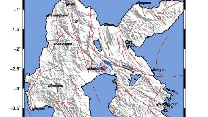 Gempa bumi M 3,5 yang menguncang Luwu Timur, Sulsel (dok. BMKG).