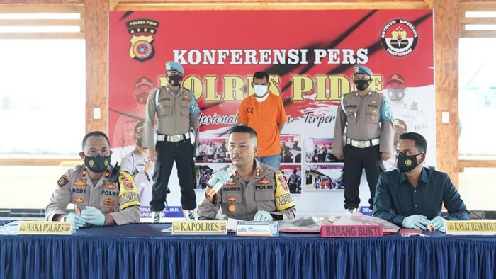 Konferensi pers di Polres Pidie, Aceh (dok. Istimewa)