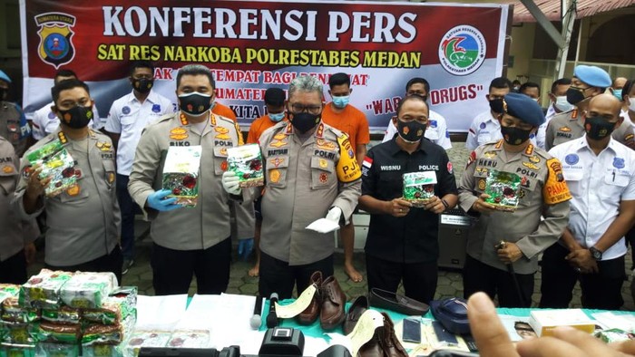 Konferensi Pers di RS Bhayangkara Medan (Datuk-detikcom)
