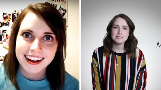Overly Attached Girlfriend Laina MorrisDalam kenyataannya, Laina Morris bukanlah pacar yang terlalu menempel. Lanna sendiri adalah YouTuber yang videonya saat memparodikan video klip Justin Bieber berjudul Boyfriend jadi viral di 2012. Begini penampilannya sekarang. Foto: Dok. Internet