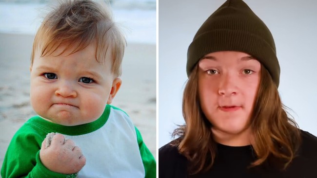 Success Kid Sam GrinerTak terasa foto ini sudah berusia hampir 14 tahun. Bayi yang terlihat ambius itu adalah Sam Griner yang sekarang sudah beranjak dewasa. Meme success kid pertama kali viral di Flickr. Foto: Facebook Sam Griner