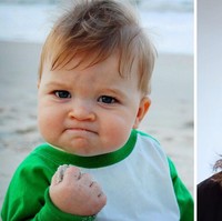 Success Kid Sam GrinerTak terasa foto ini sudah berusia hampir 14 tahun. Bayi yang terlihat ambius itu adalah Sam Griner yang sekarang sudah beranjak dewasa. Meme success kid pertama kali viral di Flickr. Foto: Facebook Sam Griner