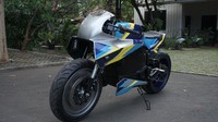 Universitas Budi Luhur kembali merilis produk motor listrik konsep terbaru mereka. Mengusung gaya sporty, motor listrik buatan lokal ini diberi nama Budi Luhur-Sport Electric Vehicle 01 (BL-SEV01). Foto: Dok. Universitas Budi Luhur
