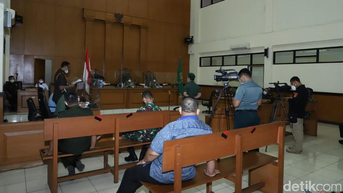 Sidang perdana kasus Prada Ilham sebar kabar bohong hingga picu perusakan Polsek Ciracas (Ibnu Hariyanto/detikcom)