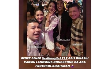 Viral Raffi Ahmad Kumpul-kumpul Tanpa Masker Padahal Baru Divaksin