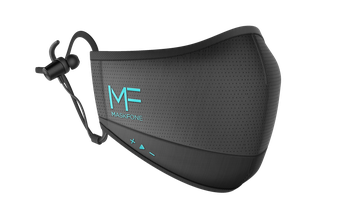 Maskfone adalah masker kain yang sudah terintegrasi dengan earbuds wireless dan mikrofon. Masker ini dijual di Amerika Serikat dengan harga USD 49,99 plus satu paket berisi lima filter seharga USD 19,99. Foto: Maskfone