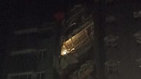 Hotel Maleo di Jl Yos Sudarso, Mamuju, dilaporkan rusak berat. Hotel Maleo berlokasi di pinggir laut. (Foto: BNPB)