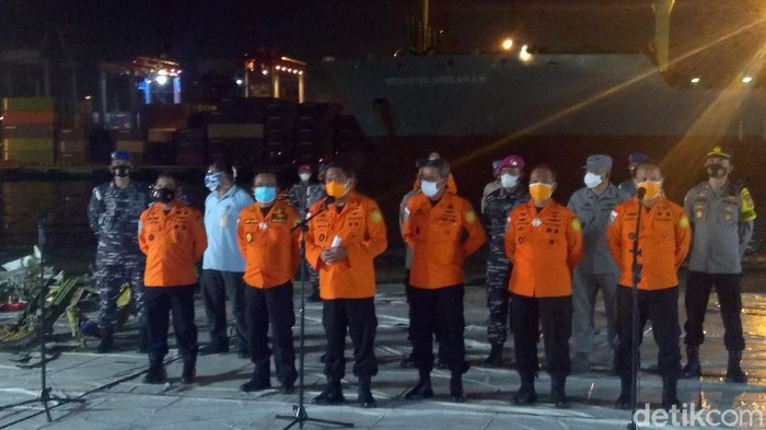 Jumpa pers Basarnas soal Sriwijaya Air, Jumat 15 Januari 2021 (Dias/detikcom)