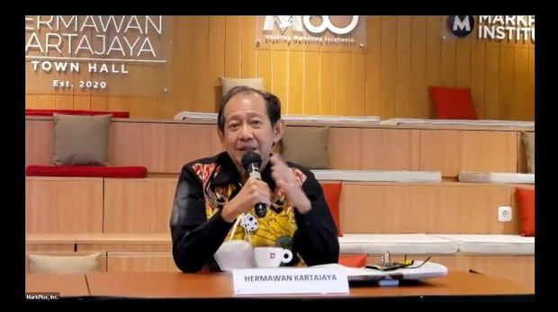 Konferensi pers update proses tingkat kepuasan dan persepsi Bareskrim oleh Markplus via Zoom Meeting