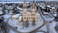 Pemandangan Gereja di kota Totma, Moskow, Rusia. AP Photo/Dmitri Lovetsky  