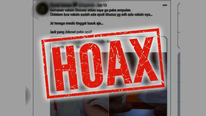 Presiden Jokowi diduga menggunakan vaksin COVID-19 yang berbeda. Presiden Jokowi diduga menggunakan vaksin COVID-19 yang berbeda.