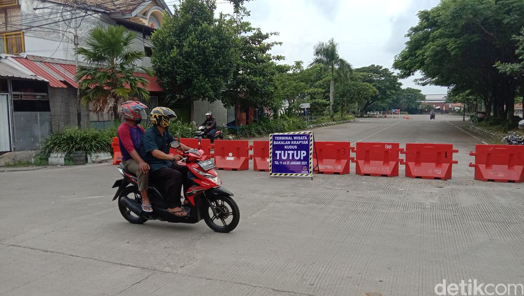 Terminal Wisata Bakalan Krapyak Kudus tutup, Jumat (15/1/2021).