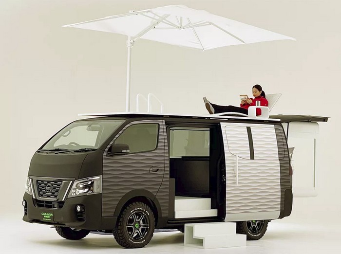 Nissan Van dimodifikasi jadi ruang kerja Mobil konsep Nissan Van dimodifikasi jadi ruang kerja