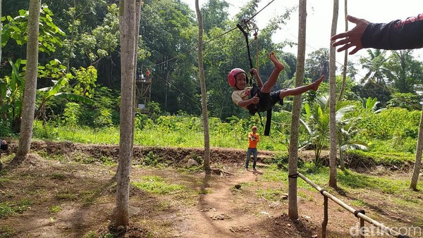 Anak-anak juga bisa banget diajak main flying fox di sini. Fasilitasnya juga cukup lengkap seperti toilet, mushala, gazebo dan beberapa kantin. (Dadang Hermansyah/detikTravel) Anak-anak juga bisa banget diajak main flying fox di sini. Fasilitasnya juga cukup lengkap seperti toilet, mushala, gazebo dan beberapa kantin. (Dadang Hermansyah/detikTravel)
