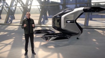 Raksasa otomotif GM memperkenalkan taksi terbang buatannya di CES 2021. Taksi ini lebih mirip drone otonom yang memiliki empat baling-baling. Saat ini Cadillac Vertical Take-Off and Landing hanya bisa mengangkut satu penumpang dan memiliki kecepatan 88 km/jam. Foto: GM
