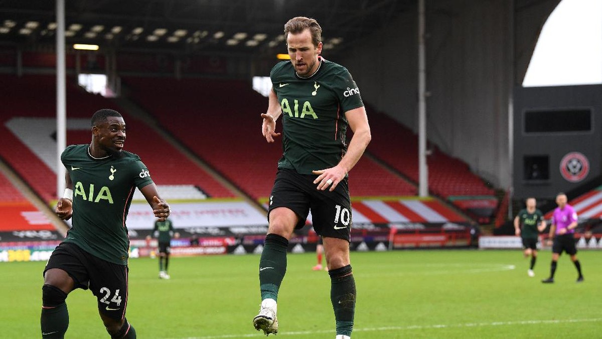 Sheffield vs Tottenham berakhir dengan kemenangan Harry Kane dkk 3-1. (Foto: Getty Images/Stu Forster)