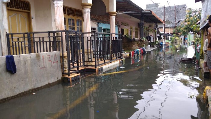 Banjir di Gang Subur Lama, Medan (Datuk Haris-detikcom)