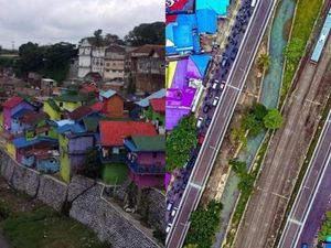 Menengok Kampung Warna-warni Malang yang Mirip Atap Penuh Warna Ide Anies