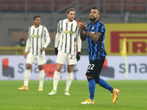 Babak I Inter Vs Juventus: Vidal Bawa Nerazzurri Unggul 1-0