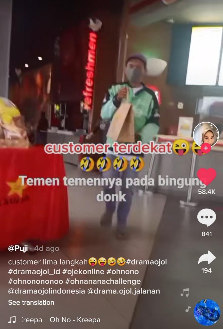 Kocak! Netizen Pesan Makanan Via Ojol Padahal Jaraknya Hanya 5 Langkah