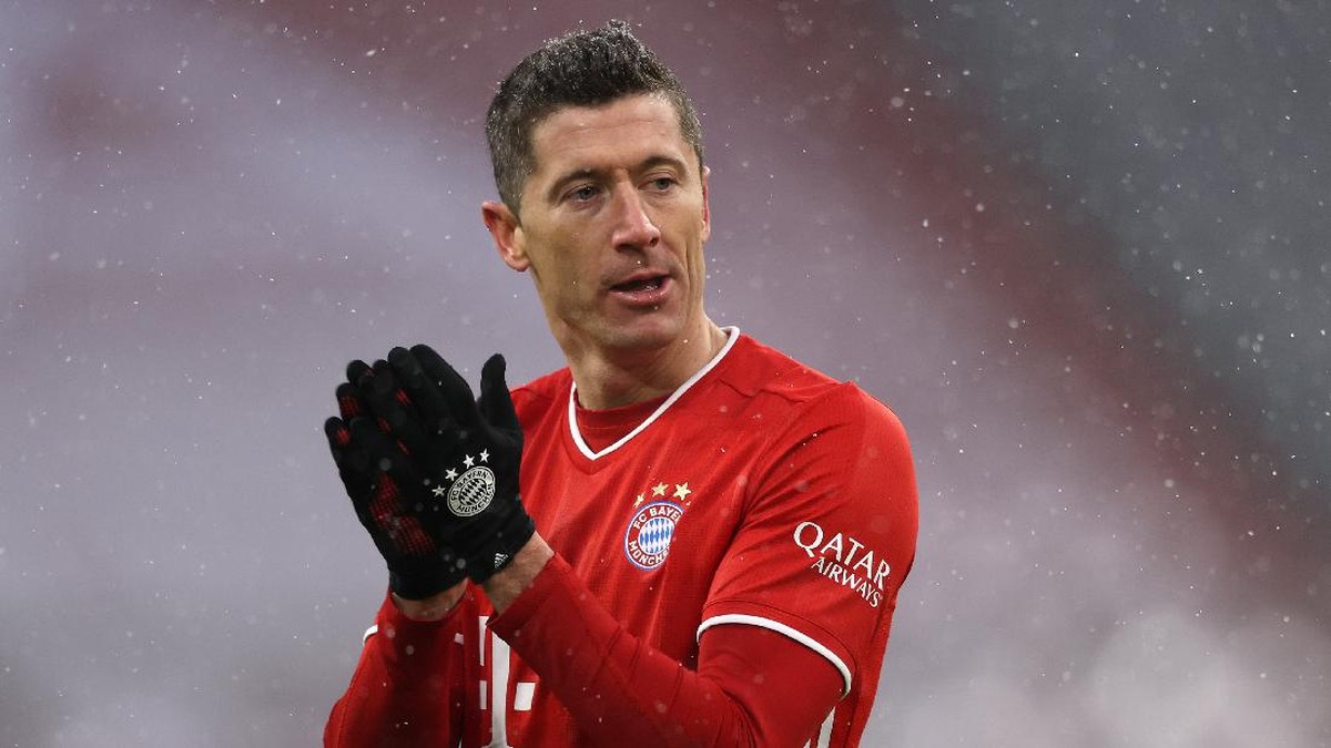 Penyerang Bayern Munich, Robert Lewandowski. (Foto: Alexander Hassenstein/Getty Images)