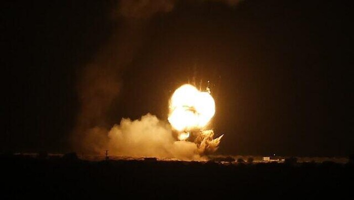 Serangan udara Israel di jalur Gaza (AFP/SAID KHATIB)