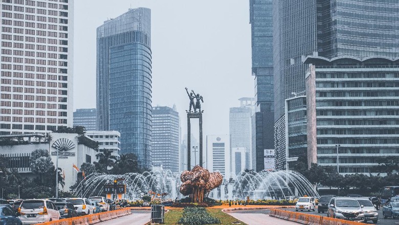 Ilustrasi suasana di Jakarta Ilustrasi suasana di Jakarta