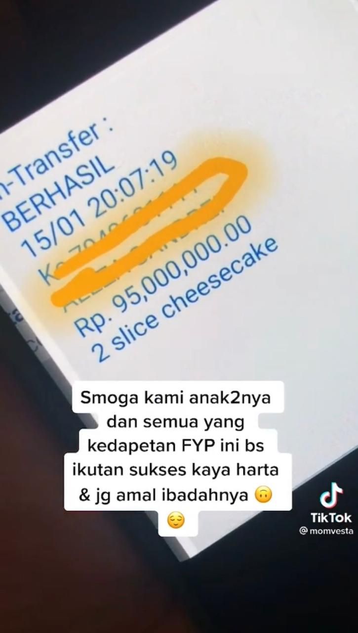 Kelebihan Angka, Pembeli Ini Transfer Rp 95 Juta Buat Beli Cheesecake