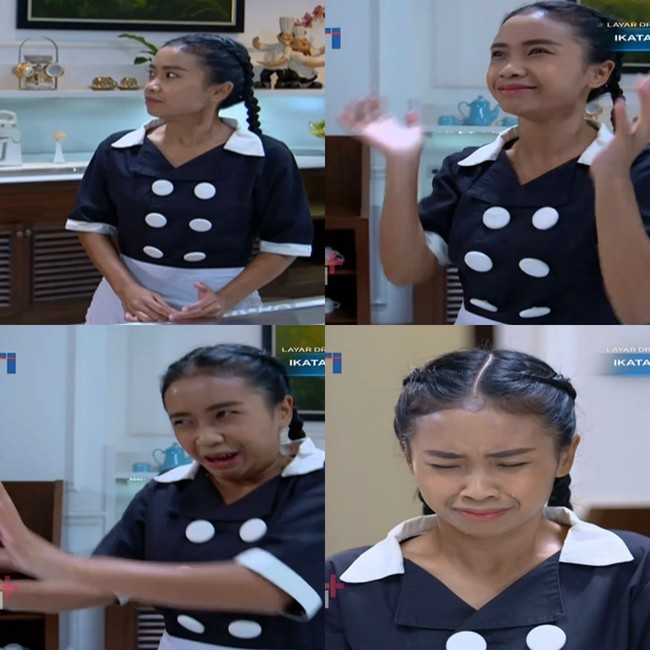 Dalam sinetron Ikatan Cinta, Ayya Renita berperan sebagai asisten rumah tangga Aldebaran yang diperankan Arya Saloka. Saat berakting, dia pun selalu mengenakan busana hitam dan putih ala asisten rumah tangga. Sementara rambutnya dikepang dua ke belakang. Sosok Kiki dalam sinetron digambarkan periang, humoris dan juga salah satu orang kepercayaan Aldebaran. Foto: Instagram @ayyrenita93.