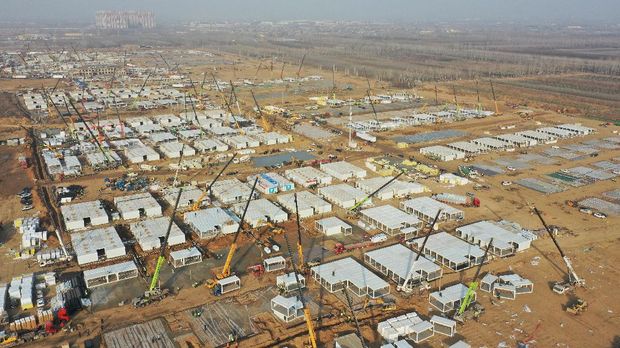 Rumah sakit darurat Covid di China. (AP/Yang Shiyao)