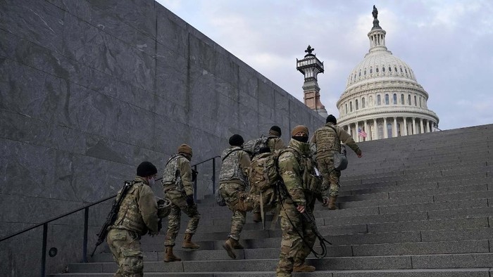The U.S. Capitol building is prepared for the inauguration ceremonies for President-elect Joe Biden as the 