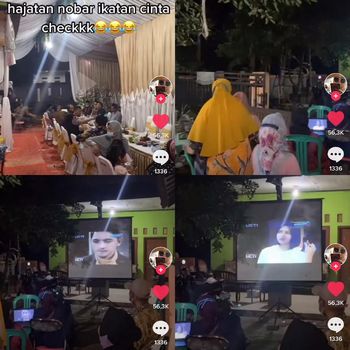Nonton bareng sinetron Ikatan Cinta di acara nikahan