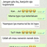 Ibu yang satu ini sama juga nih. Typonya nggak cuma sekali tapi berkali-kali. Bikin ngakak yang baca deh.. Foto: nstagram.com/receh.id