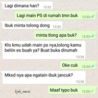 Waduh semoga abis ini kamu nggak dipecat sebagai anak ya sama ibu kamu. Semoga ibunya paham kalau itu cuma typo. Foto: Instagram.com/kids_mecin