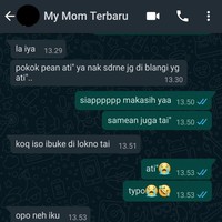 Maksud hati mau mengingatkan sang ibu supaya hati-hati, eh malah typo. Bikin ibunya jadi terkejut deh bacanya. Foto: Twitter.com/fajrinhidup