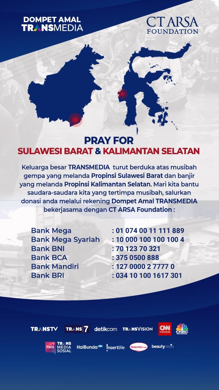 CT ARSA Foundation-Dompet Amal Transmedia Bantu Korban Bencana Sulbar-Kalsel