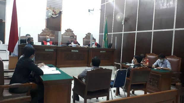 Sidang gugatan Fredrich Yunadi ke Setya Novanto di PN Jaksel, Rabu (20/1/2021).